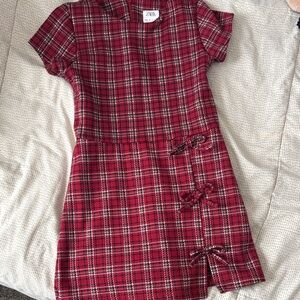 Zara Kids Red Checkered Dress